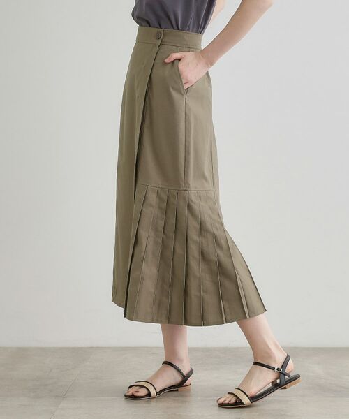 grove / グローブ ロング・マキシ丈スカート | 【大人のニュアンス】リネン混サイドタックスカート | 詳細5