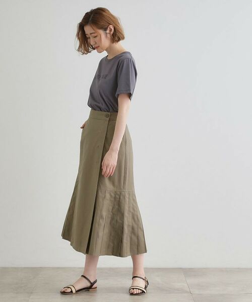 grove / グローブ ロング・マキシ丈スカート | 【大人のニュアンス】リネン混サイドタックスカート | 詳細6