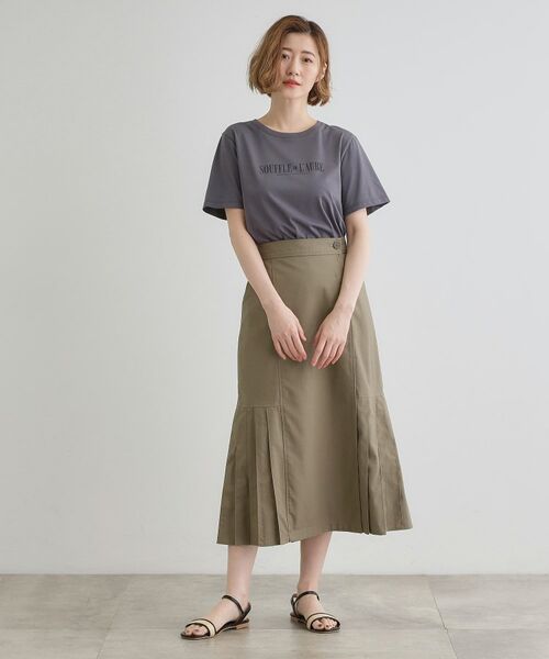 grove / グローブ ロング・マキシ丈スカート | 【大人のニュアンス】リネン混サイドタックスカート | 詳細7