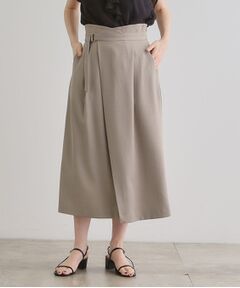 grove / グローブ ロング・マキシ丈スカート | エレガントに着こなすラップ風タックスカート