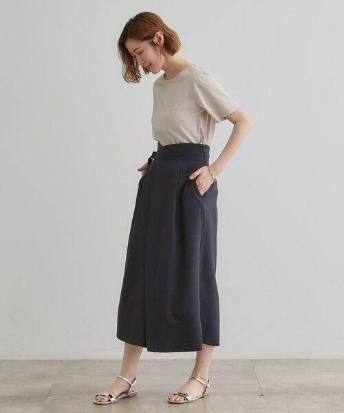 grove / グローブ ロング・マキシ丈スカート | エレガントに着こなすラップ風タックスカート | 詳細11