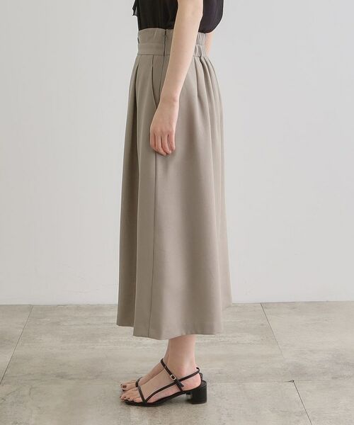 grove / グローブ ロング・マキシ丈スカート | エレガントに着こなすラップ風タックスカート | 詳細14