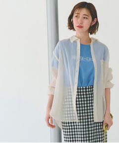 grove / グローブ シャツ・ブラウス | 【大人の抜け感スタイル】ストライプアソートシアーオーバーシャツ