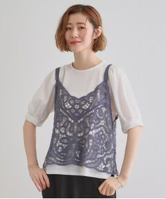 grove / グローブ シャツ・ブラウス | 1枚でお洒落に決まるレースビスチェ×ブラウスSET