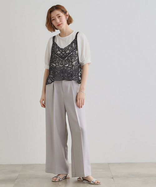 grove / グローブ シャツ・ブラウス | 1枚でお洒落に決まるレースビスチェ×ブラウスSET | 詳細10