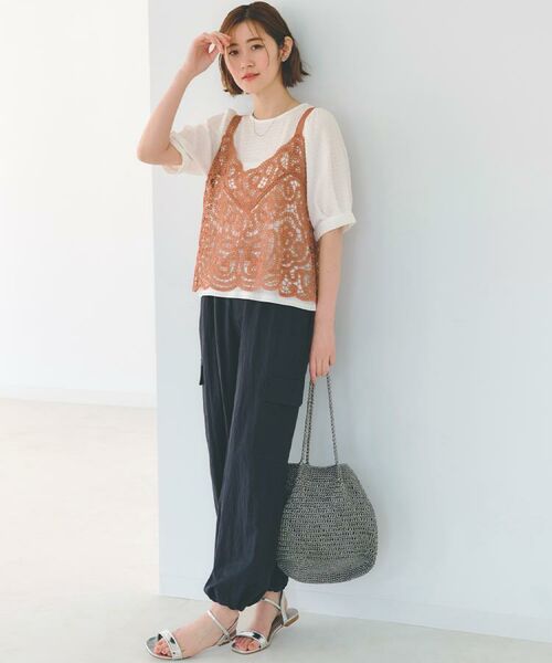 grove / グローブ シャツ・ブラウス | 1枚でお洒落に決まるレースビスチェ×ブラウスSET | 詳細15