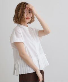 grove / グローブ シャツ・ブラウス | キレイに見えて嬉しい 裾プリーツシャツ