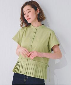 grove / グローブ シャツ・ブラウス | キレイに見えて嬉しい 裾プリーツシャツ