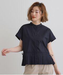 grove / グローブ シャツ・ブラウス | キレイに見えて嬉しい 裾プリーツシャツ