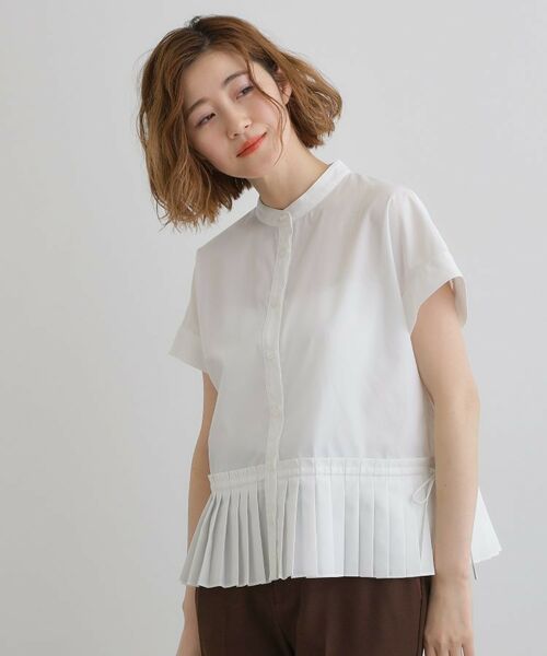 grove / グローブ シャツ・ブラウス | キレイに見えて嬉しい 裾プリーツシャツ | 詳細1