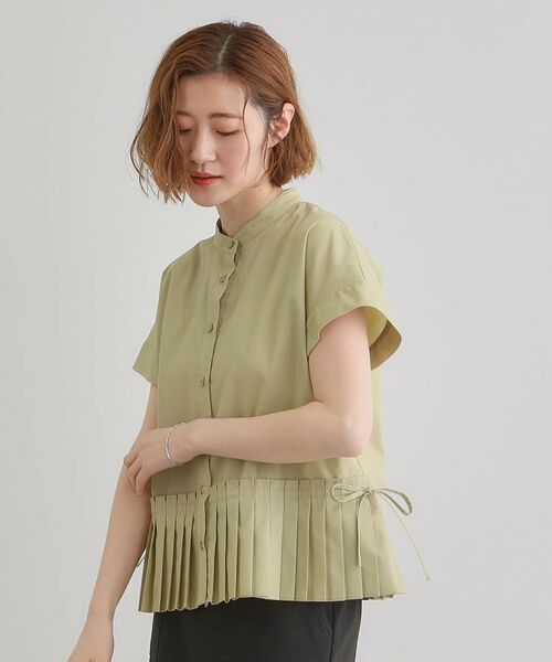 grove / グローブ シャツ・ブラウス | キレイに見えて嬉しい 裾プリーツシャツ | 詳細10