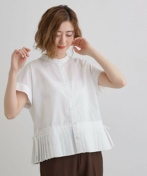 grove / グローブ シャツ・ブラウス | キレイに見えて嬉しい 裾プリーツシャツ | 詳細2