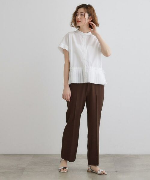 grove / グローブ シャツ・ブラウス | キレイに見えて嬉しい 裾プリーツシャツ | 詳細3