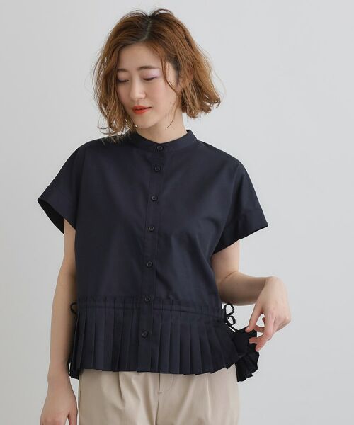 grove / グローブ シャツ・ブラウス | キレイに見えて嬉しい 裾プリーツシャツ | 詳細5