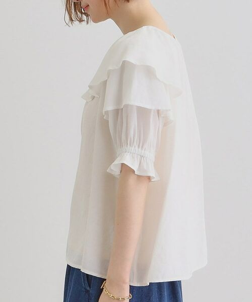 grove / グローブ シャツ・ブラウス | 麻調ダブルフリルブラウス | 詳細18