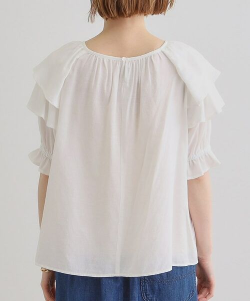 grove / グローブ シャツ・ブラウス | 麻調ダブルフリルブラウス | 詳細19