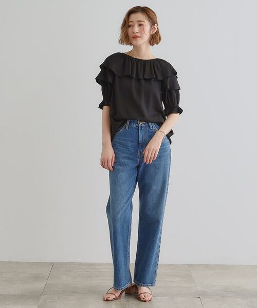 grove / グローブ シャツ・ブラウス | 麻調ダブルフリルブラウス | 詳細8