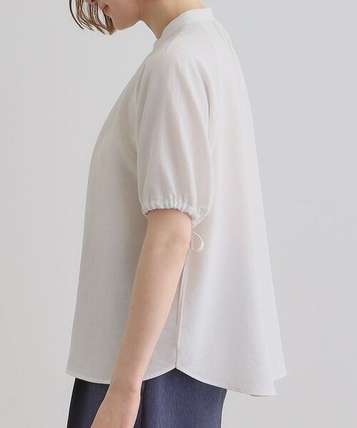 grove / グローブ シャツ・ブラウス | 【洗える・シワになりにくい】麻調スリーブドロストブラウス | 詳細22
