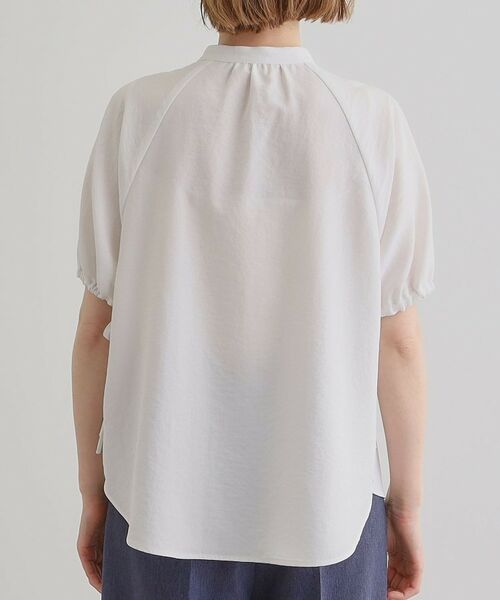 grove / グローブ シャツ・ブラウス | 【洗える・シワになりにくい】麻調スリーブドロストブラウス | 詳細23