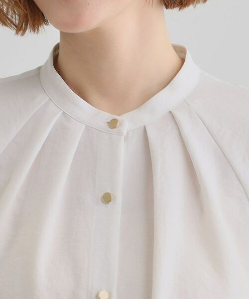 grove / グローブ シャツ・ブラウス | 【洗える・シワになりにくい】麻調スリーブドロストブラウス | 詳細24