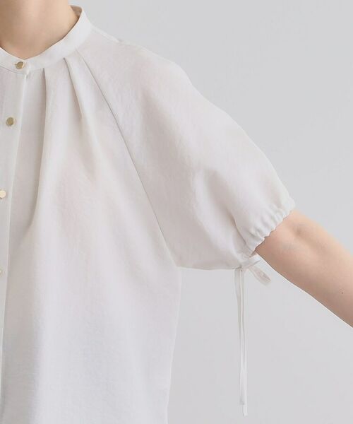 grove / グローブ シャツ・ブラウス | 【洗える・シワになりにくい】麻調スリーブドロストブラウス | 詳細25