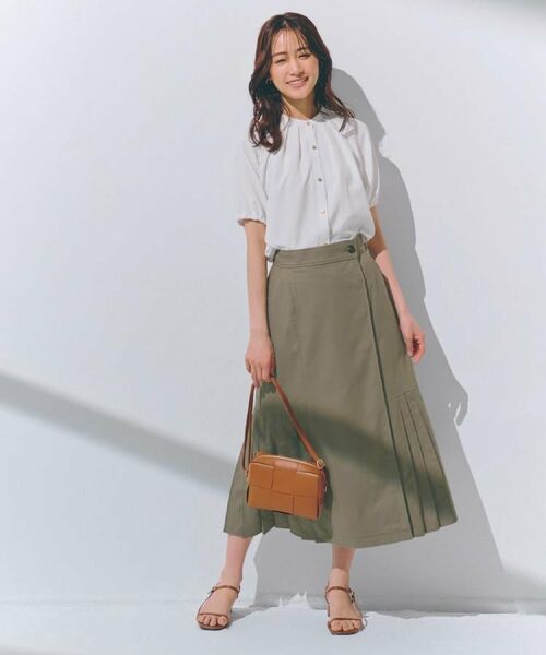 grove / グローブ シャツ・ブラウス | 【洗える・シワになりにくい】麻調スリーブドロストブラウス | 詳細4