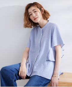 grove / グローブ シャツ・ブラウス | 【360°抜かりない】ストライプアソートバックフレアブラウス