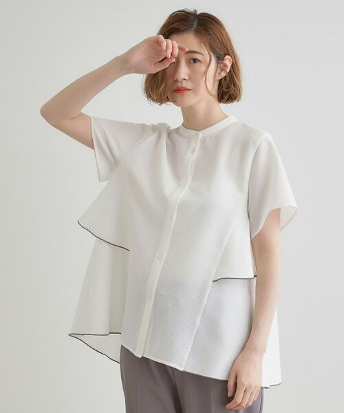 grove / グローブ シャツ・ブラウス | 【360°抜かりない】ストライプアソートバックフレアブラウス | 詳細1