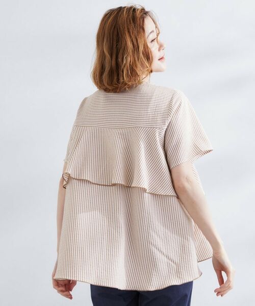 grove / グローブ シャツ・ブラウス | 【360°抜かりない】ストライプアソートバックフレアブラウス | 詳細10