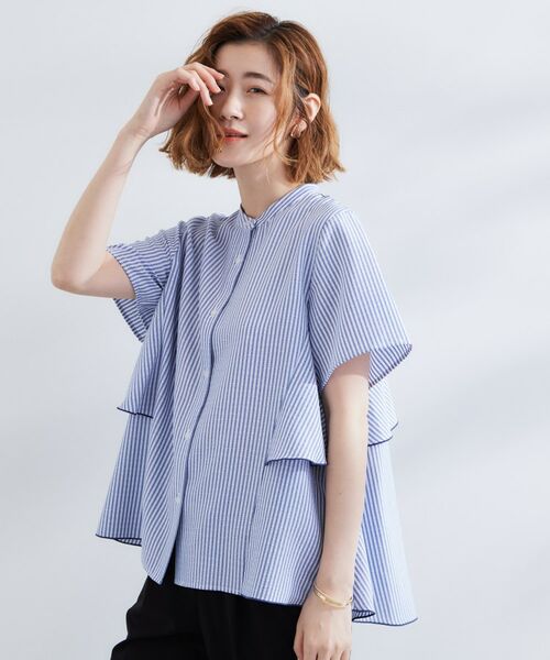 grove / グローブ シャツ・ブラウス | 【360°抜かりない】ストライプアソートバックフレアブラウス | 詳細14