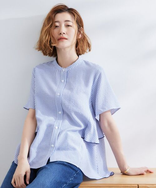 grove / グローブ シャツ・ブラウス | 【360°抜かりない】ストライプアソートバックフレアブラウス | 詳細17