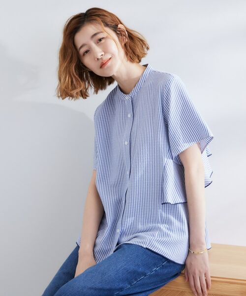 grove / グローブ シャツ・ブラウス | 【360°抜かりない】ストライプアソートバックフレアブラウス | 詳細18
