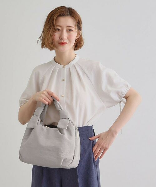 grove / グローブ トートバッグ | 【晴れの日も雨の日も】撥水アオリハンドルノットナイロン2WAYトート | 詳細3