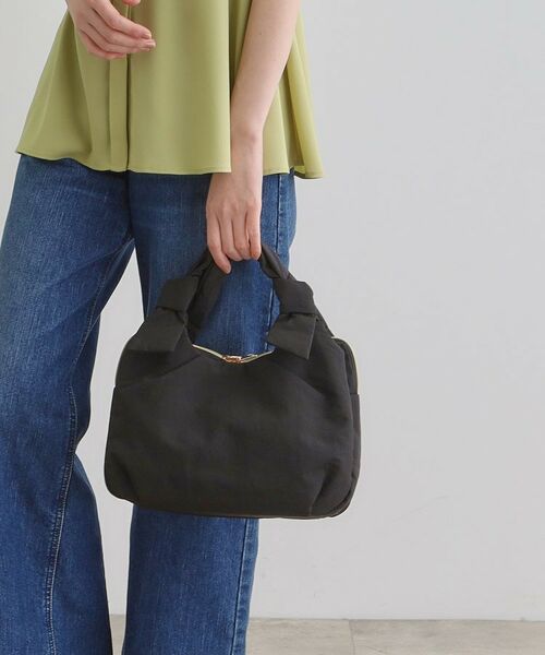 grove / グローブ トートバッグ | 【晴れの日も雨の日も】撥水アオリハンドルノットナイロン2WAYトート(ブラック(019))