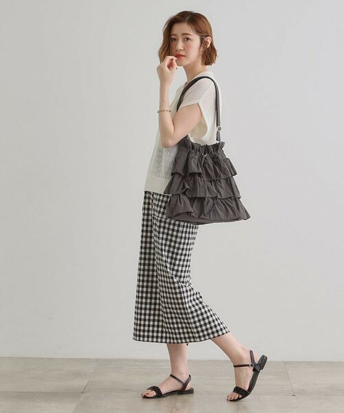 grove / グローブ ショルダーバッグ | 【晴れの日も雨の日も】撥水ティアードドロストショルダー | 詳細4