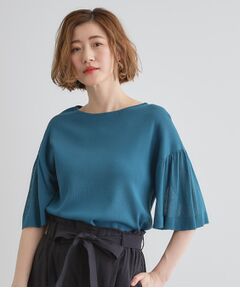 grove / グローブ ニット・セーター | 【嬉しい機能付き】やわらかドライタッチシアーフレアスリーブニット