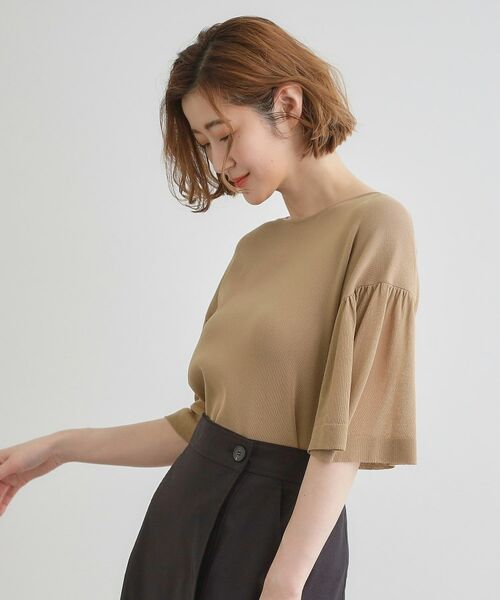 grove / グローブ ニット・セーター | 【嬉しい機能付き】やわらかドライタッチシアーフレアスリーブニット | 詳細13