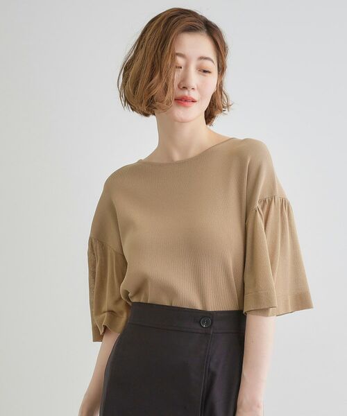grove / グローブ ニット・セーター | 【嬉しい機能付き】やわらかドライタッチシアーフレアスリーブニット | 詳細14