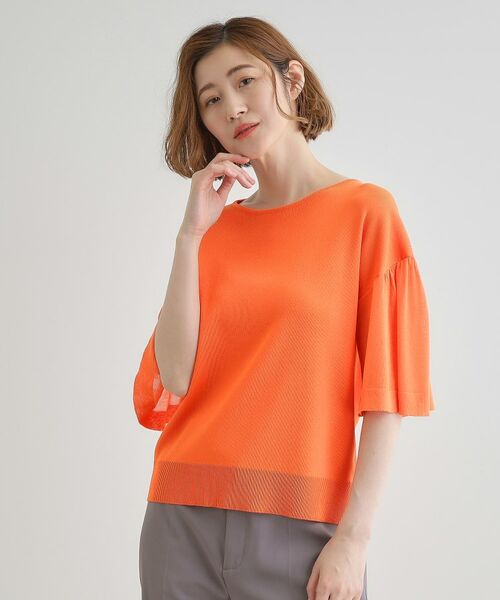 grove / グローブ ニット・セーター | 【嬉しい機能付き】やわらかドライタッチシアーフレアスリーブニット | 詳細17