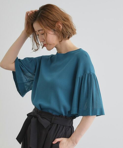 grove / グローブ ニット・セーター | 【嬉しい機能付き】やわらかドライタッチシアーフレアスリーブニット | 詳細22