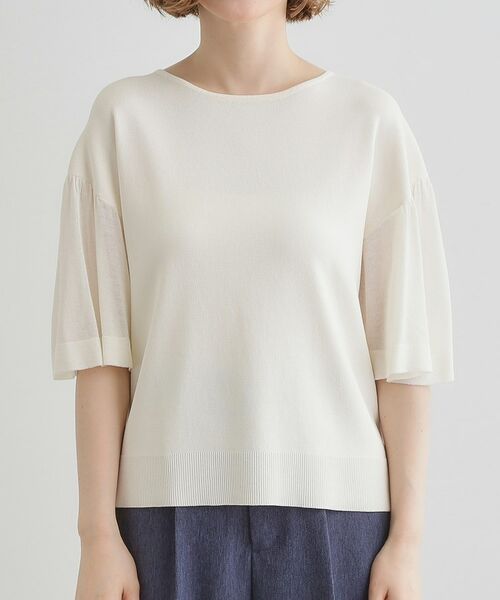 grove / グローブ ニット・セーター | 【嬉しい機能付き】やわらかドライタッチシアーフレアスリーブニット | 詳細26