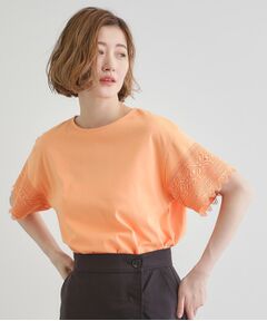 grove / グローブ Tシャツ | 【洗える/二の腕カバー】上品なレースで叶える、きちんと見えの夏Tシャツ