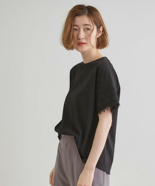 grove / グローブ Tシャツ | 【洗える/二の腕カバー】上品なレースで叶える、きちんと見えの夏Tシャツ | 詳細10