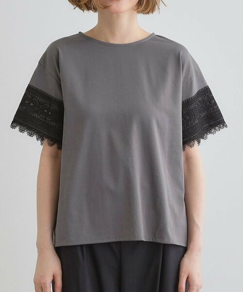 grove / グローブ Tシャツ | 【洗える/二の腕カバー】上品なレースで叶える、きちんと見えの夏Tシャツ | 詳細17