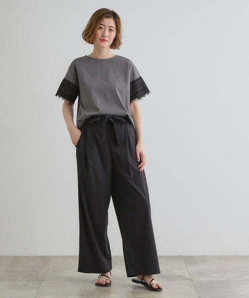 grove / グローブ Tシャツ | 【洗える/二の腕カバー】上品なレースで叶える、きちんと見えの夏Tシャツ | 詳細7