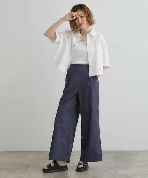 grove / グローブ パンツ | 高身長さん向け+10cm【接触冷感】サマーハイパーストレッチワイドパンツ | 詳細15