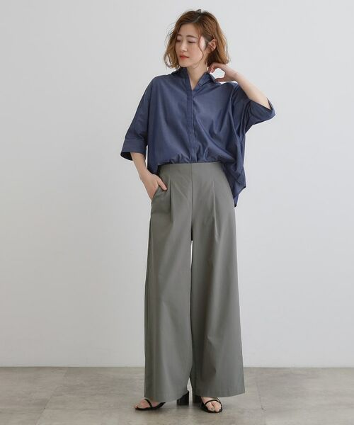 grove / グローブ パンツ | 高身長さん向け+10cm【接触冷感】サマーハイパーストレッチワイドパンツ | 詳細2