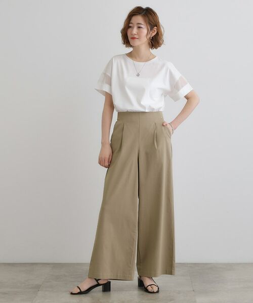 grove / グローブ パンツ | 高身長さん向け+10cm【接触冷感】サマーハイパーストレッチワイドパンツ | 詳細7