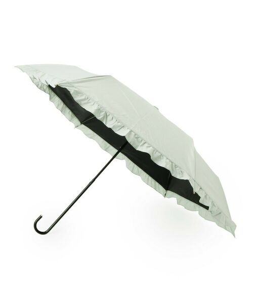 grove/グローブ 遮熱遮光クラシックフリル折り畳み傘 ミントグリーン(021) 00 grove/グローブ 遮熱遮光クラシックフリル折り畳み傘 ミントグリーン(021) 00