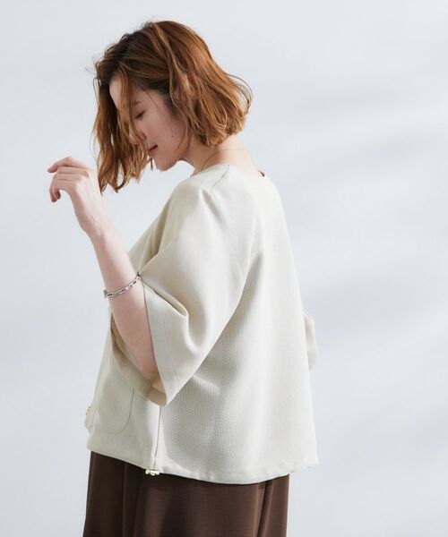 grove / グローブ ノーカラージャケット | 透け感と立体感で魅せる、大人の夏のメッシュワイドスリーブジャケット | 詳細10